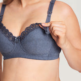 Gratlin Cotton Wireless Support Breastfeeding Bras Beige
