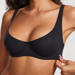 Women's Underwire Balconette Bra Black @model_info:ES3