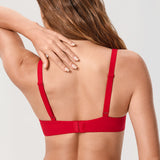 Women's Underwire Balconette Bra Lipstick Red @model_info:ESA2
