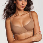 Women's Underwire Balconette Bra Gravel Beige @model_info:ES1