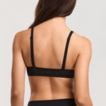 Women's Sexy Mesh Dotted Front Closure Bra Black