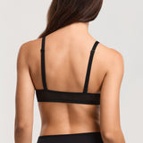 Women's Sexy Mesh Dotted Front Closure Bra Black