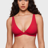 Women's Inbarely® Soft Deep V Triangle Bralette Lipstick Red