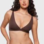 Women's Inbarely® Soft Deep V Triangle Bralette Black