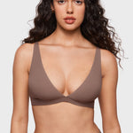 Women's Inbarely® Soft Deep V Triangle Bralette Hazelnut