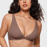 Women's Inbarely® Soft Deep V Triangle Bralette Hazelnut