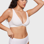 Women's Inbarely® Soft Deep V Triangle Bralette Brown Purple
