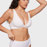 Women's Inbarely® Soft Deep V Triangle Bralette Brown Purple