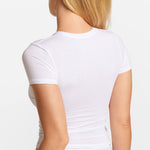 Modal Ribbed Short Sleeve Crew Neck T-Shirt Black