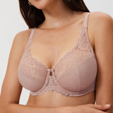 Women's Beauty Lace Bra - Unlined & Underwire Brown