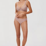Women's Beauty Lace Bra - Unlined & Underwire Brown
