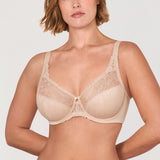 Women's Beauty Lace Bra - Unlined & Underwire Beige