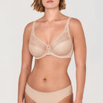 Women's Beauty Lace Bra - Unlined & Underwire Beige