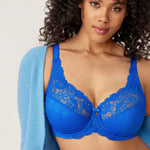 Women's Beauty Lace Bra - Unlined & Underwire Sky Blue