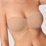 Women's Underwire Strapless Bra Natural @model_info:ESA3