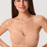 Women's Underwire Strapless Bra Barely Buff @model_info:ESA4