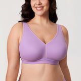 Women's Full Coverage Wireless Unlined Bra Glaze Purple