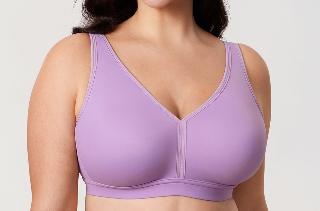 Women's Full Coverage Wireless Unlined Bra Glaze Purple