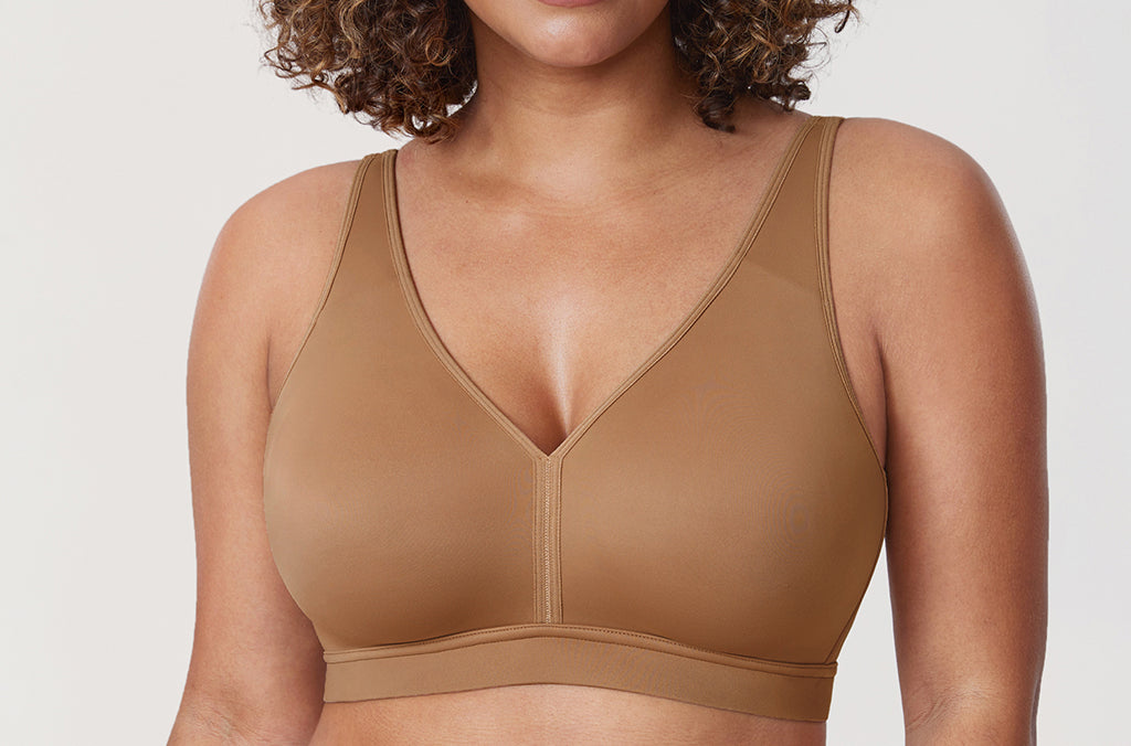 Women's Full Coverage Wireless Unlined Bra Gravel Beige