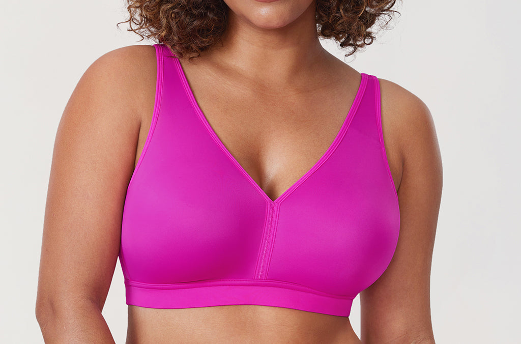 Women's Full Coverage Wireless Unlined Bra Rose Purple
