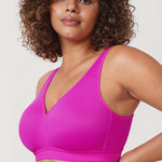 Women's Full Coverage Wireless Unlined Bra Rose Purple