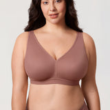 Women's Full Coverage Wireless Unlined Bra Vintage Rose