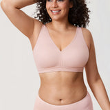 Women's Full Coverage Wireless Unlined Bra Gentle Rose