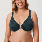 Women's Plunge Back Posture Bra Forest Dark Green @model_info:ES01