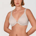 Women's Plunge Back Posture Bra Vanilla White @model_info:ES1