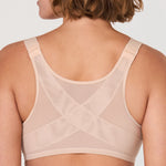 Women's Plunge Back Posture Bra Beige @model_info:G2