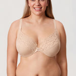Women's Lace Front Closure Posture Bra Beige