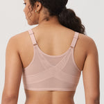 Women's Lace Front Closure Posture Bra Rose Smoked
