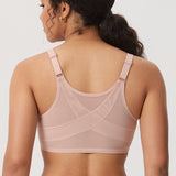Women's Lace Front Closure Posture Bra Rose Smoked
