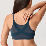 Women's Sheer Mesh Front Closure Posture Bra Sargasso @model_info:ESA2