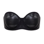 Women's Mesh Unlined Strapless Bra Brown Purple