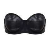Women's Mesh Unlined Strapless Bra Brown Purple