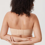 Women's Mesh Unlined Strapless Bra Brown Purple