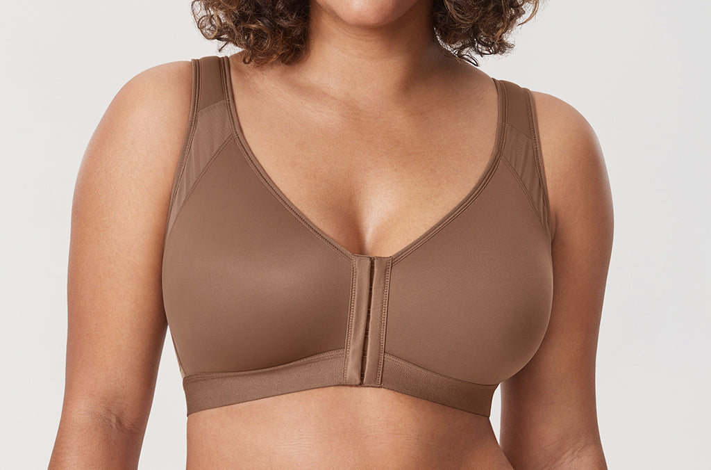 Women's Soft X-shaped Back Posture Bra Sandalwood Brown