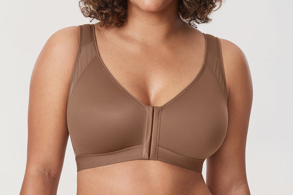 Women's Soft X-shaped Back Posture Bra Sandalwood Brown