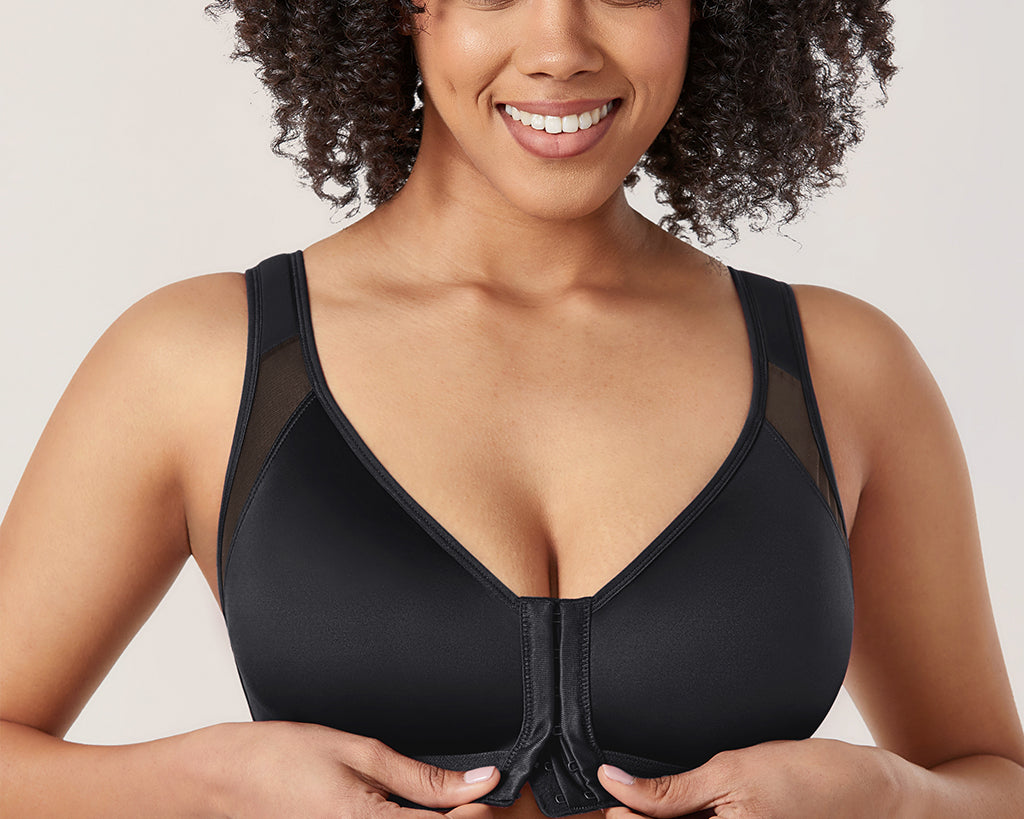 Women's Soft X-shaped Back Posture Bra Black
