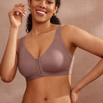 Women's Soft X-shaped Back Posture Bra Mochaccino