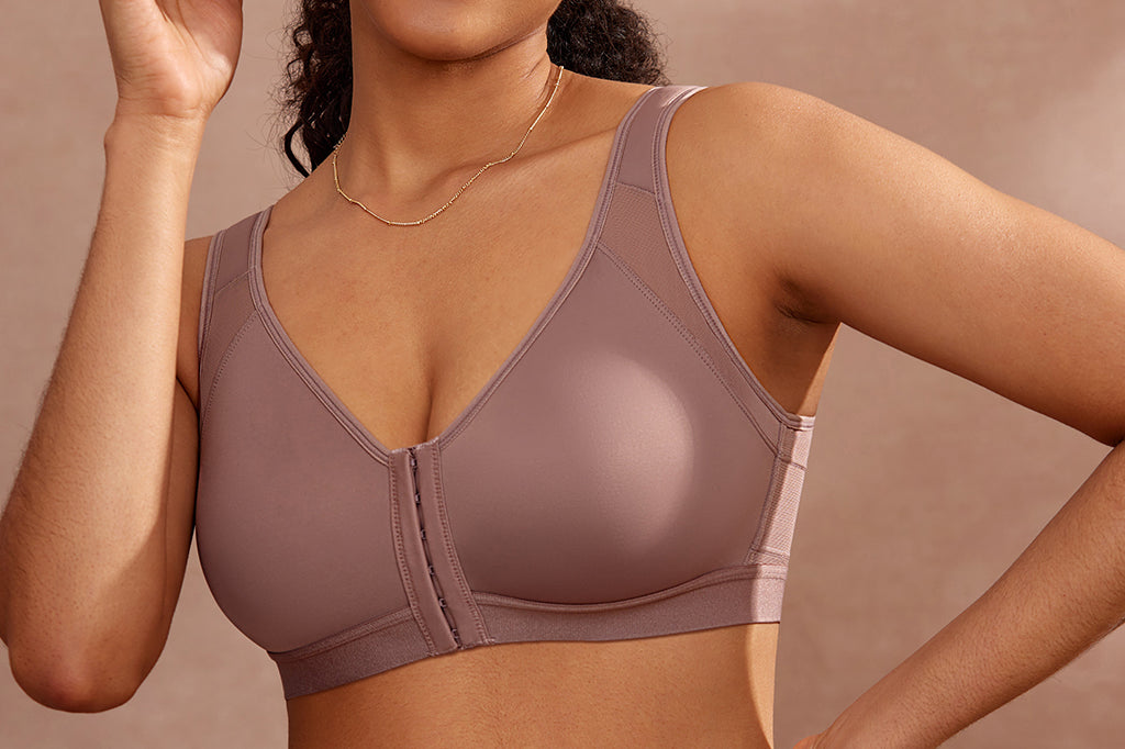 Women's Soft X-shaped Back Posture Bra Mochaccino