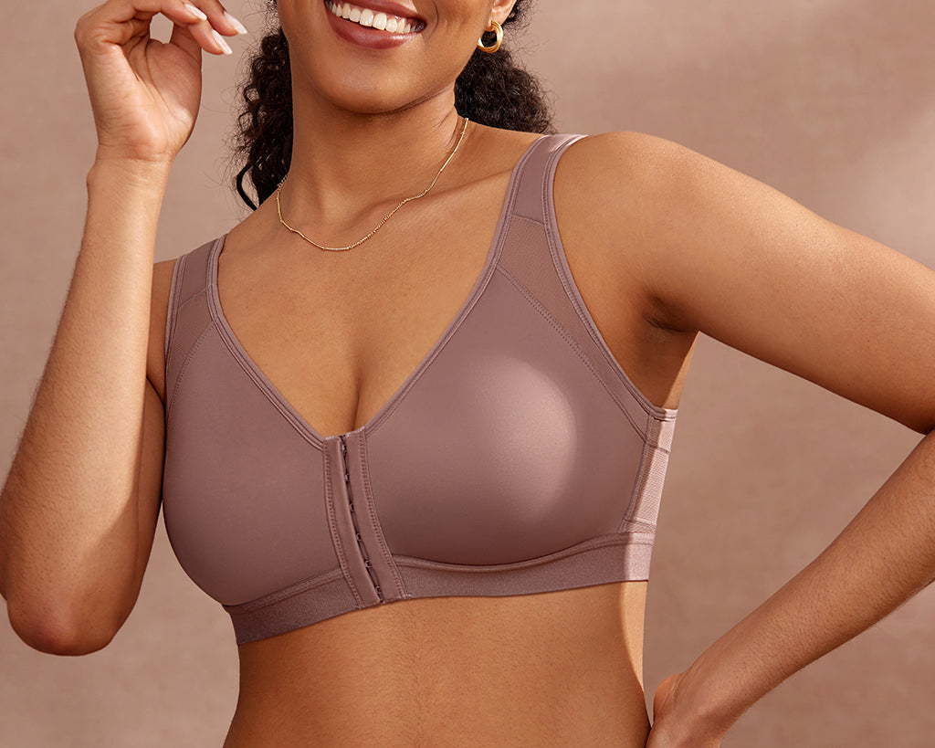 Women's Soft X-shaped Back Posture Bra Mochaccino