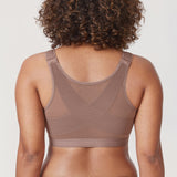 Women's X-shaped Back Posture Bra Brown Purple