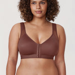 Women's X-shaped Back Posture Bra Brown Violet